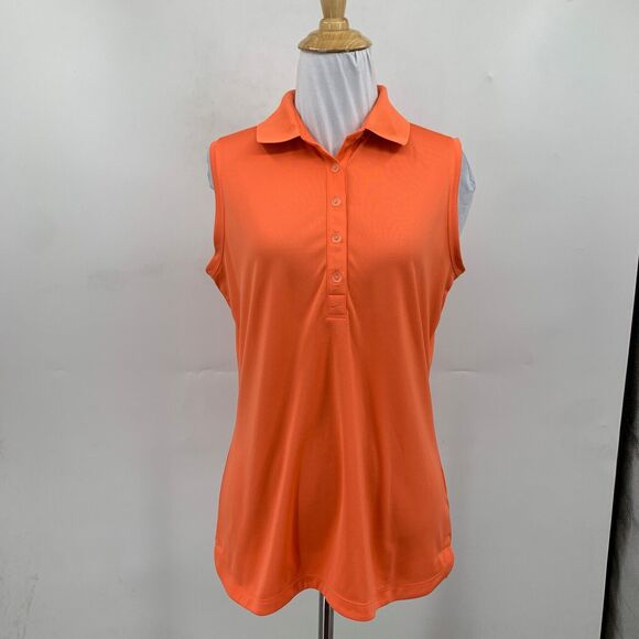 Nike Golf Shirt Womens M Medium Tangerine Tour Performance Dri Fit Collared Polo - Picture 2 of 12